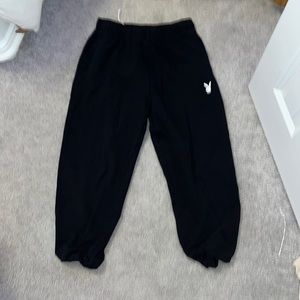 black pacsun playboy sweatpants size medium